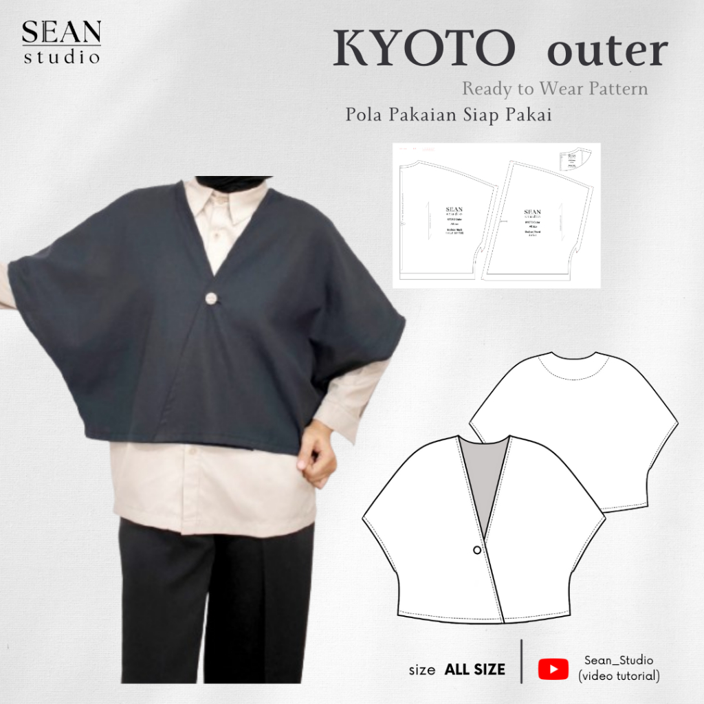 KYOTO outer  | Pola outer  |  pola pakaian
