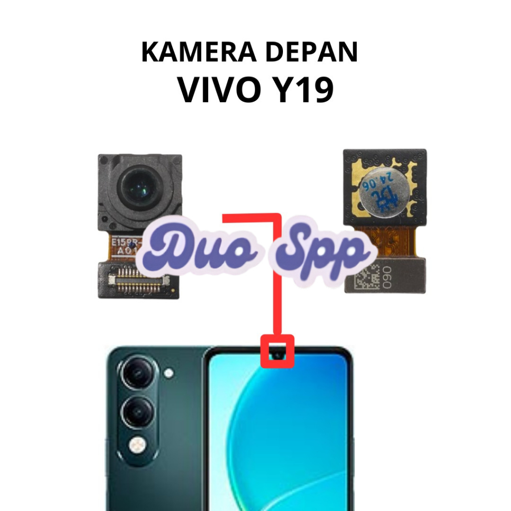 Kamera Depan Belakang Vivo Y19 / V2432 - Small Front Camera Kecil Selfie Big Back Rear