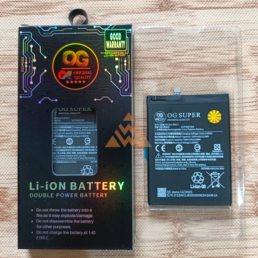 Baterai OG Super ~ BM3J/BM 3J/Xiaomi MI8 LITE Batre batrai Double Power, Double IC