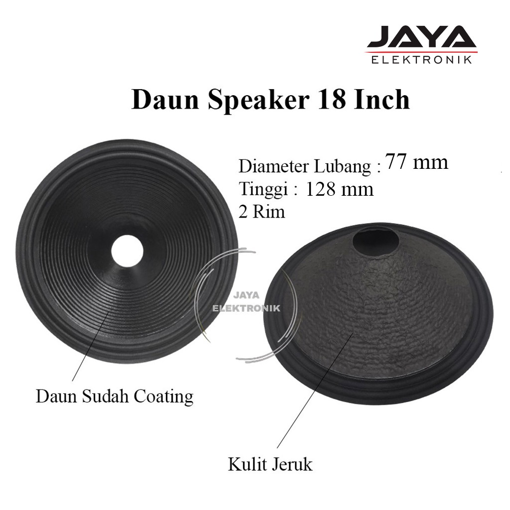Daun Speaker 18 Inch RCF Diameter lubang 77 mm Tinggi 128 mm 2 Rim Coating Import