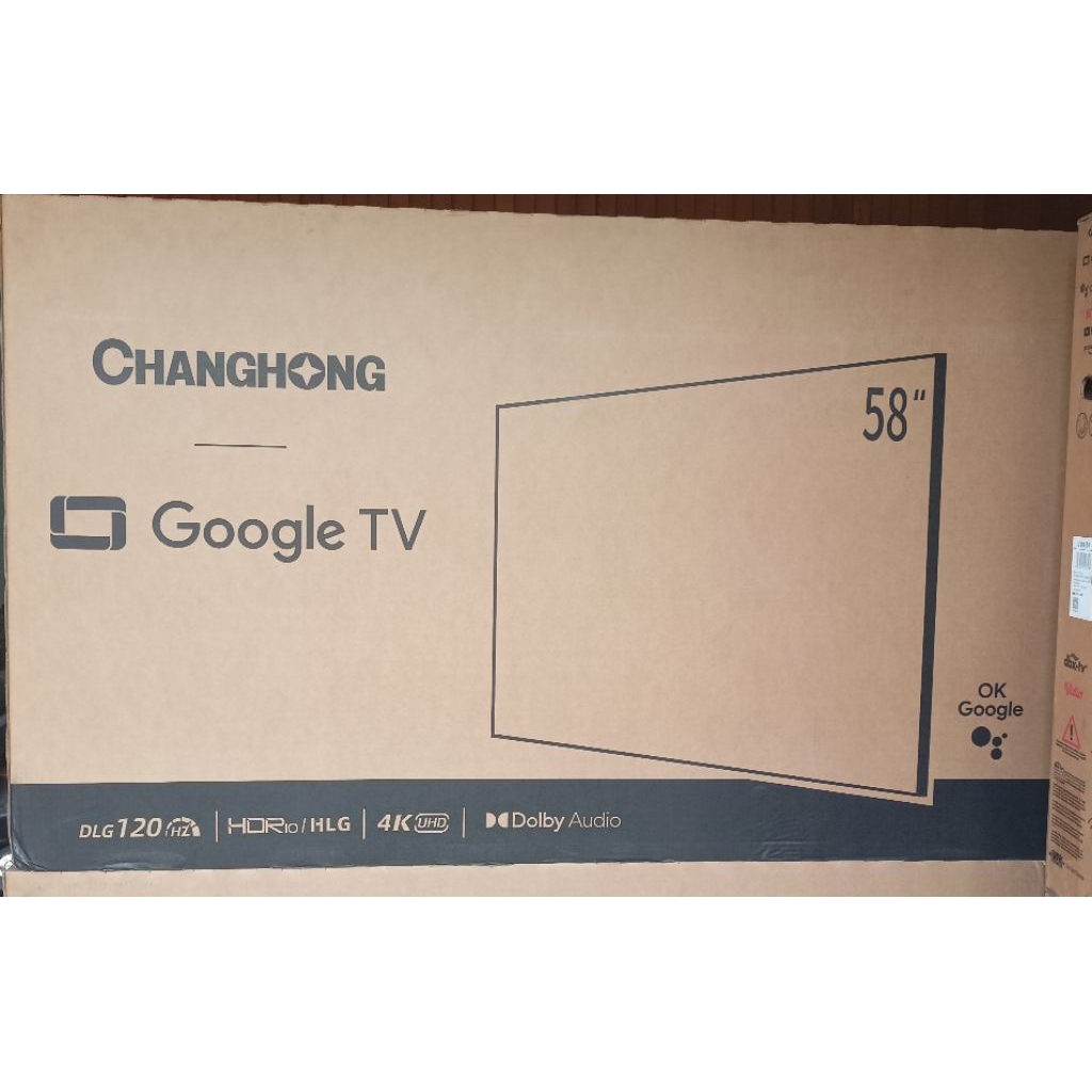 led changhong u58ls1 58 inci 58ls1 dlg 120 hz hdr 10 hlg 4k ultra hd uhd dolby auduo android goo gle