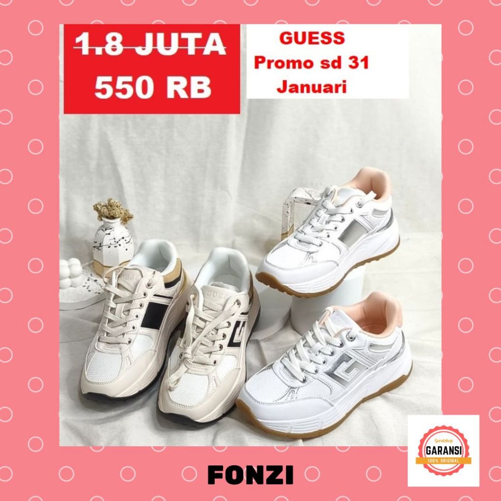 Sepatu sneakers wanita seri  FONZI Guess 100% original store