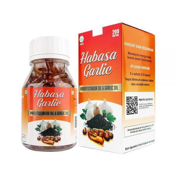 Habasa Garlic Kapsul Habbatussauda plus Garlic 200 Kapsul Oil