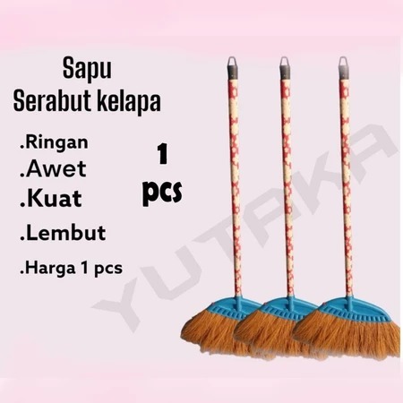 Sapu Lantai Ijuk Murah Tepes Sabut Kelapa / Sapu Ijuk Ekonomis