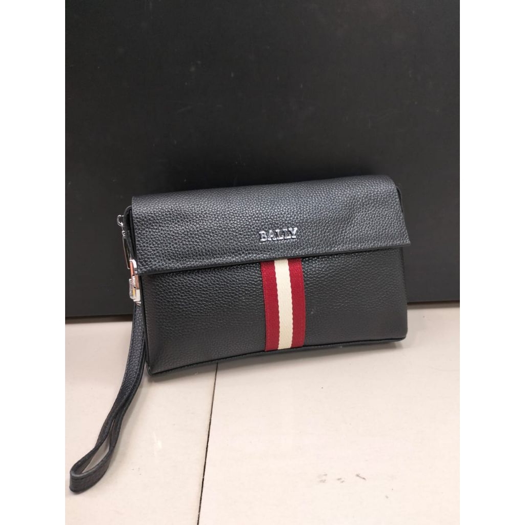 handbag Clutch bag pria zipper lock pouch bally1729 tas tangan Kulit import