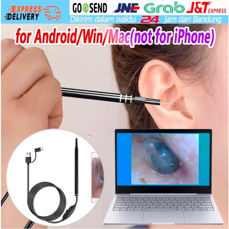 AQEELA_BEAUTY7 camera Endoskopi Pembersih Telinga Endoscope USB 3 in 1 Alat pembersih telinga Kabel 