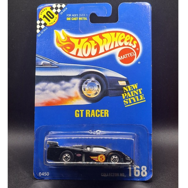 1991 Hot Wheels - GT Racer - Black - 10 Speed Points - Balap (B11)