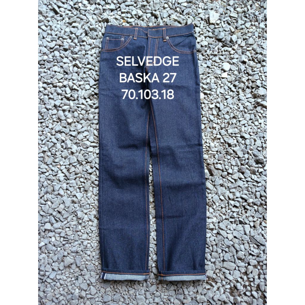 CELANA PANJANG SELVEDGE RAW DENIM SLIM STRAIGHT