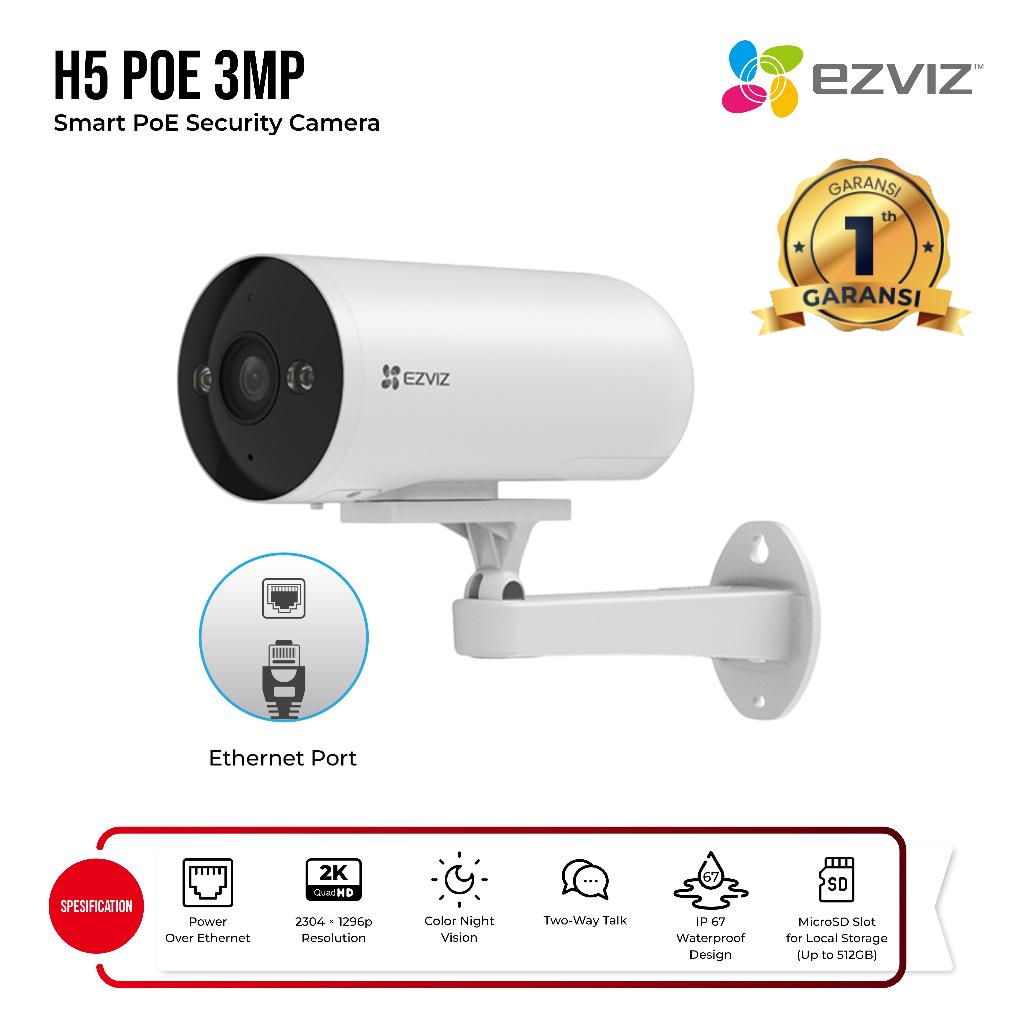 EZVIZ H5 POE 3MP SMART POE SECURITY CAMERA