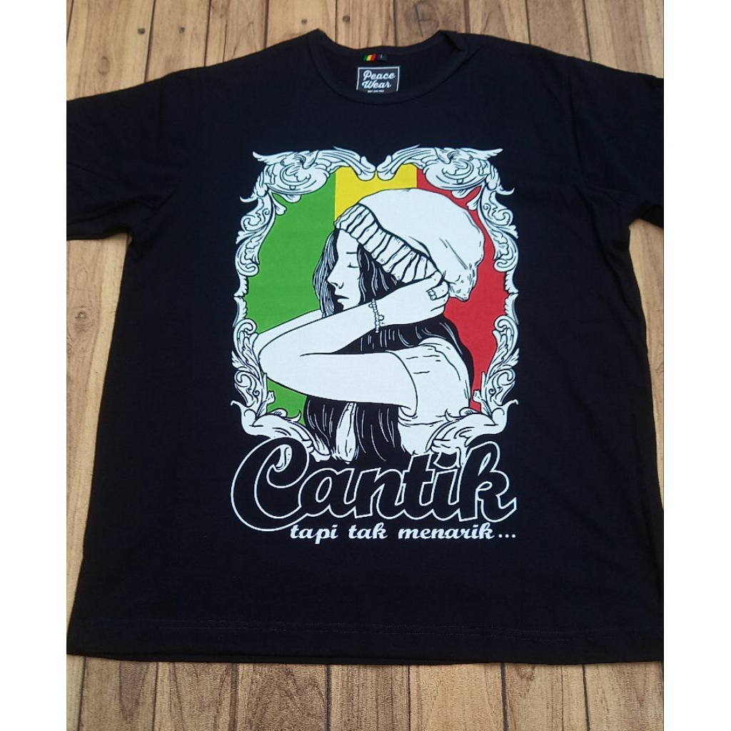 KAOSSLANK STORE // pwh kaos hitam cantik tapi tak menarik dhyo haw band reggae pria wanita dewasa bi
