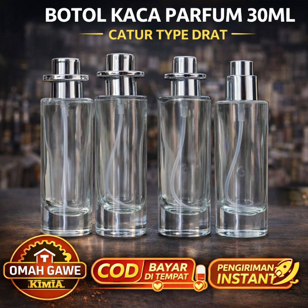Botol Kaca Parfum 30ml catur type Drat