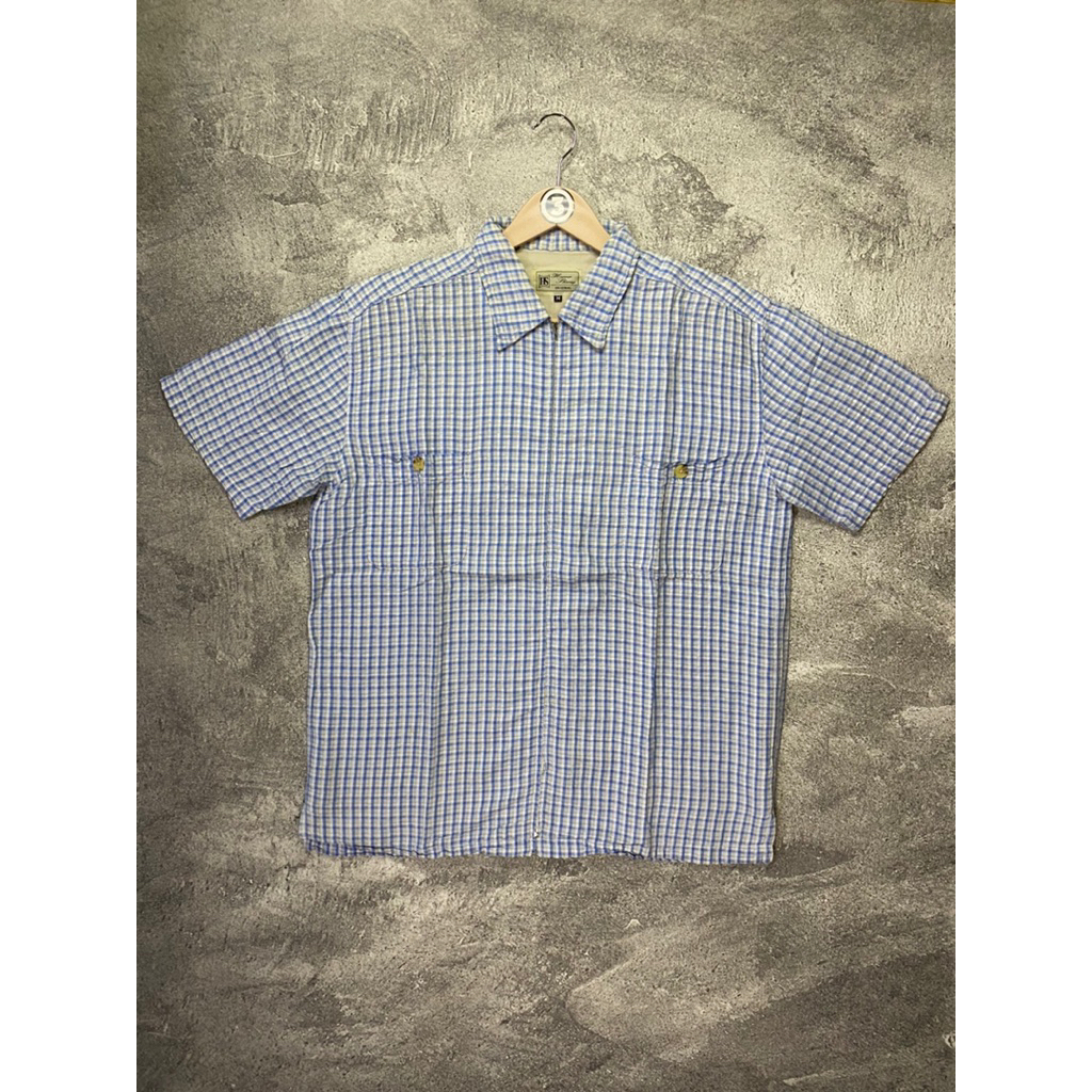kemeja workshirt zipper vintage