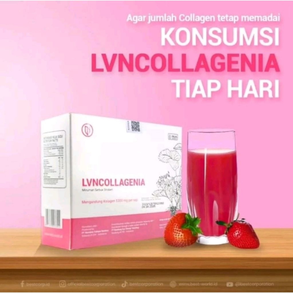 Lvn Collagenia Strawberry 1 Box 10 Sachet