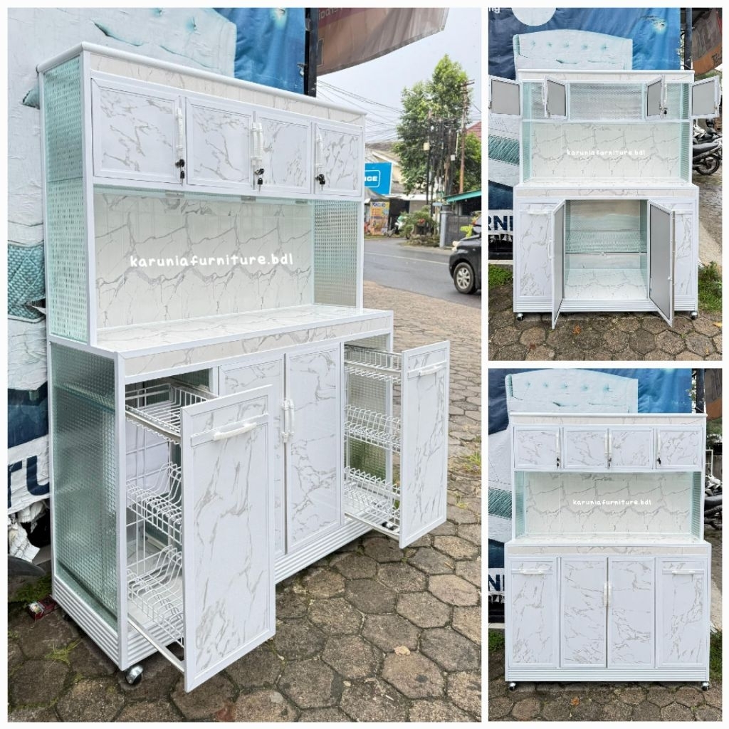 READY RAK PIRING HOLO ALUMINIUM ACP TARIKAN 2 LACI RODA 4 PINTU | FREE ONGKIR BANDAR LAMPUNG