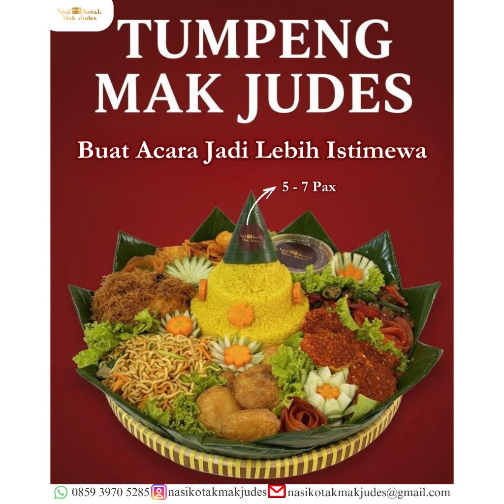 Tumpeng Nasi Kuning - Nasi Kotak Mak Judes