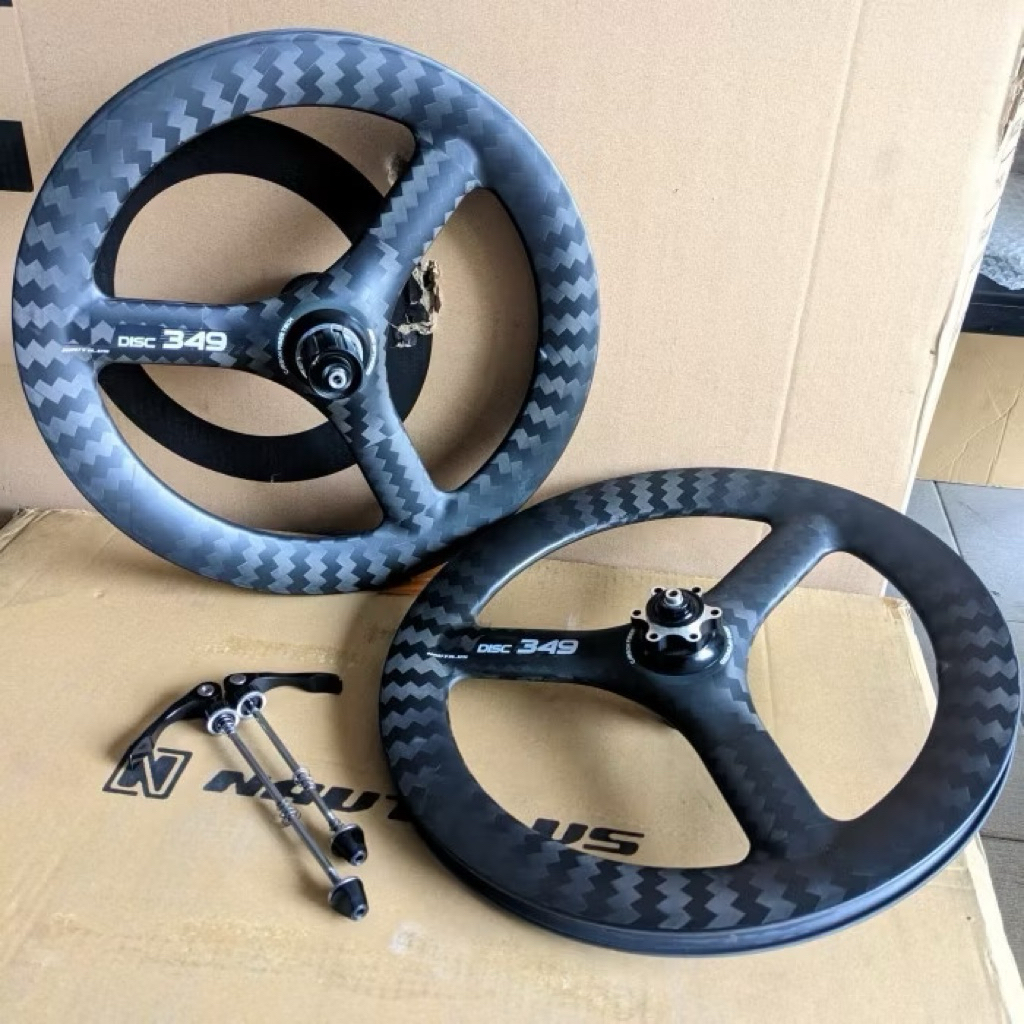 wheelset carbon nautilus 16 349 diskbrake harga sepasang