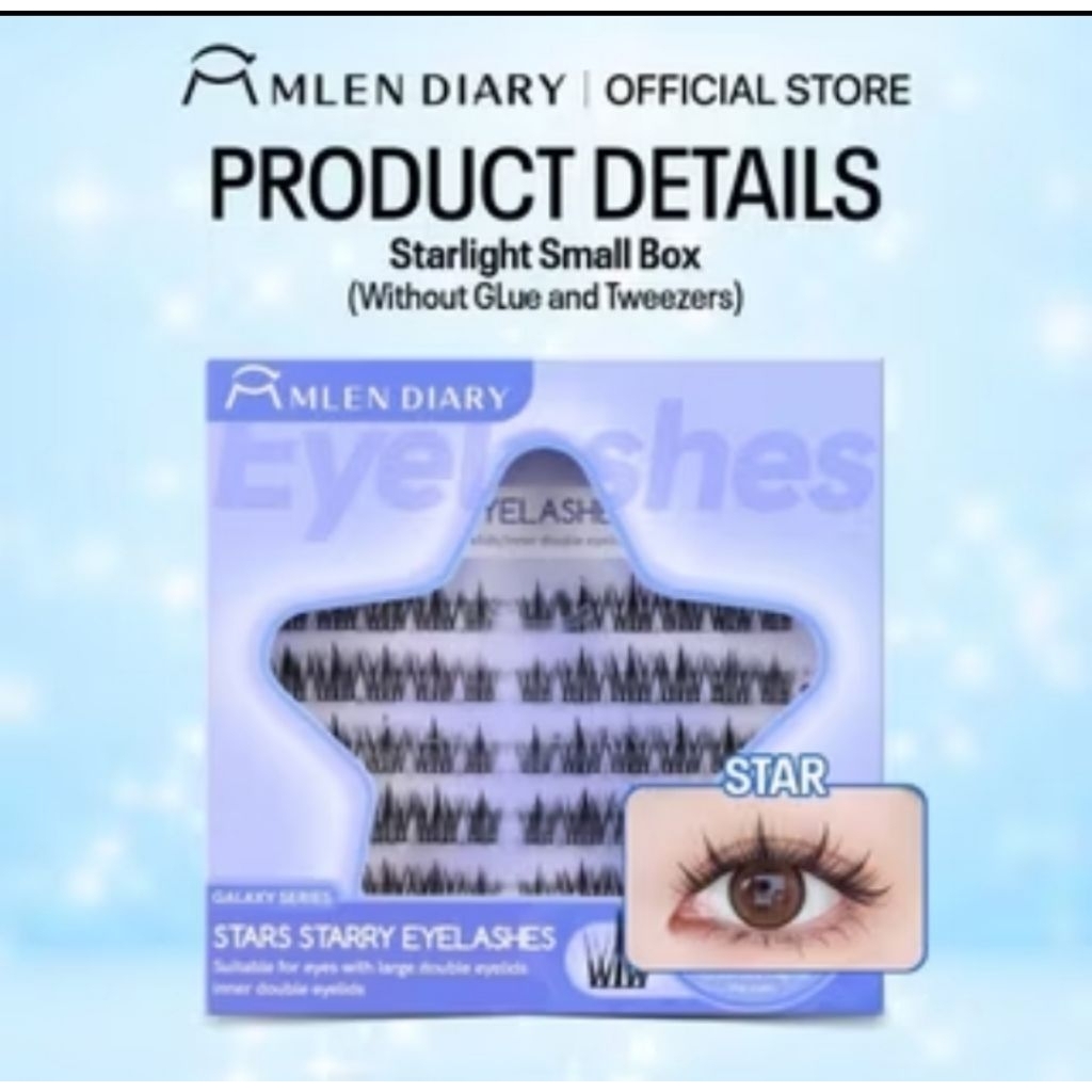 MLEN DIARY Star Seri Bulu Mata Palsu Stars Bulu Mata Palsu