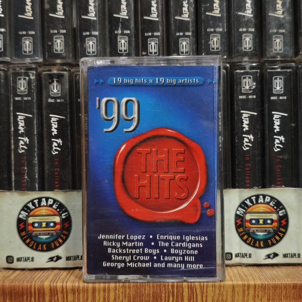 Kaset - 99 The Hits - Kompilasi Barat - Jennifer Lopez, Enrique Iglesias, Ricky Martin, The Cardigan