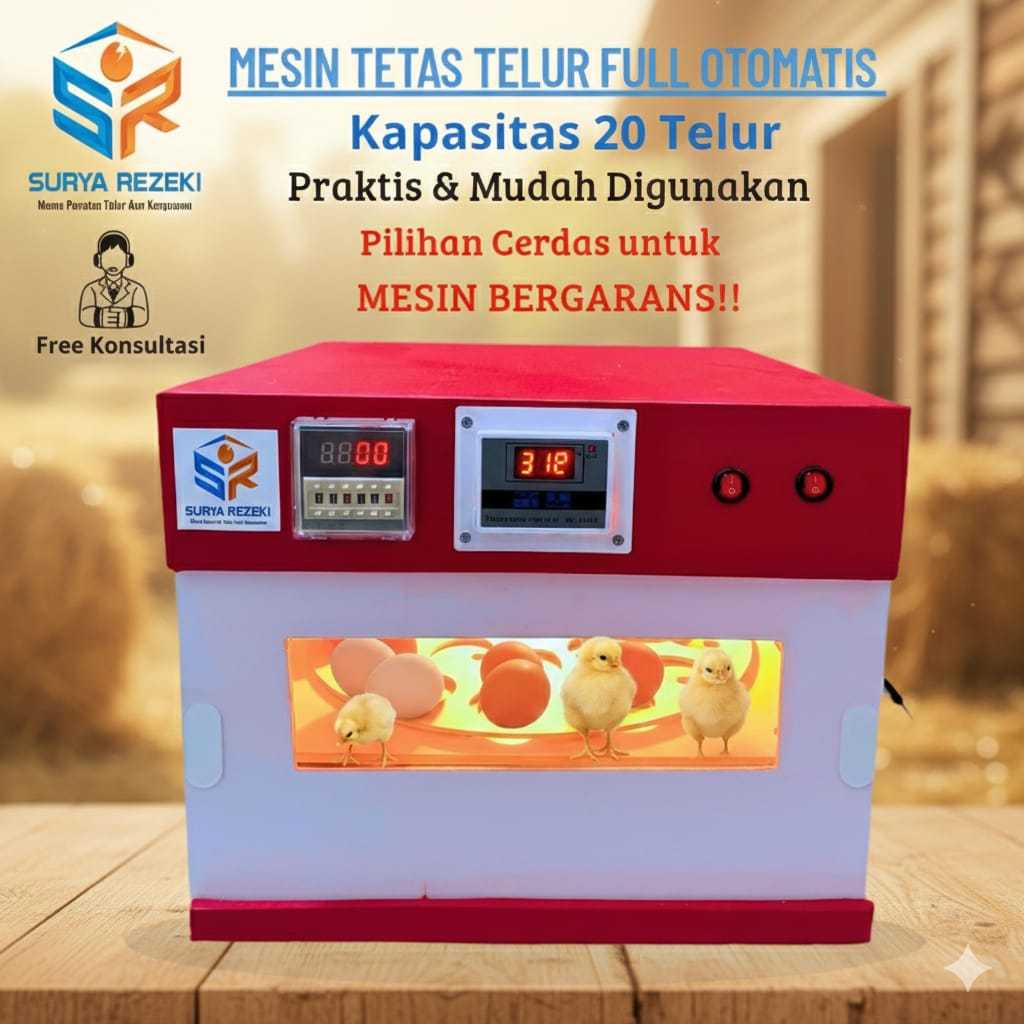 mesin tetas telur kap 20 full otomatis penetas telur ayam