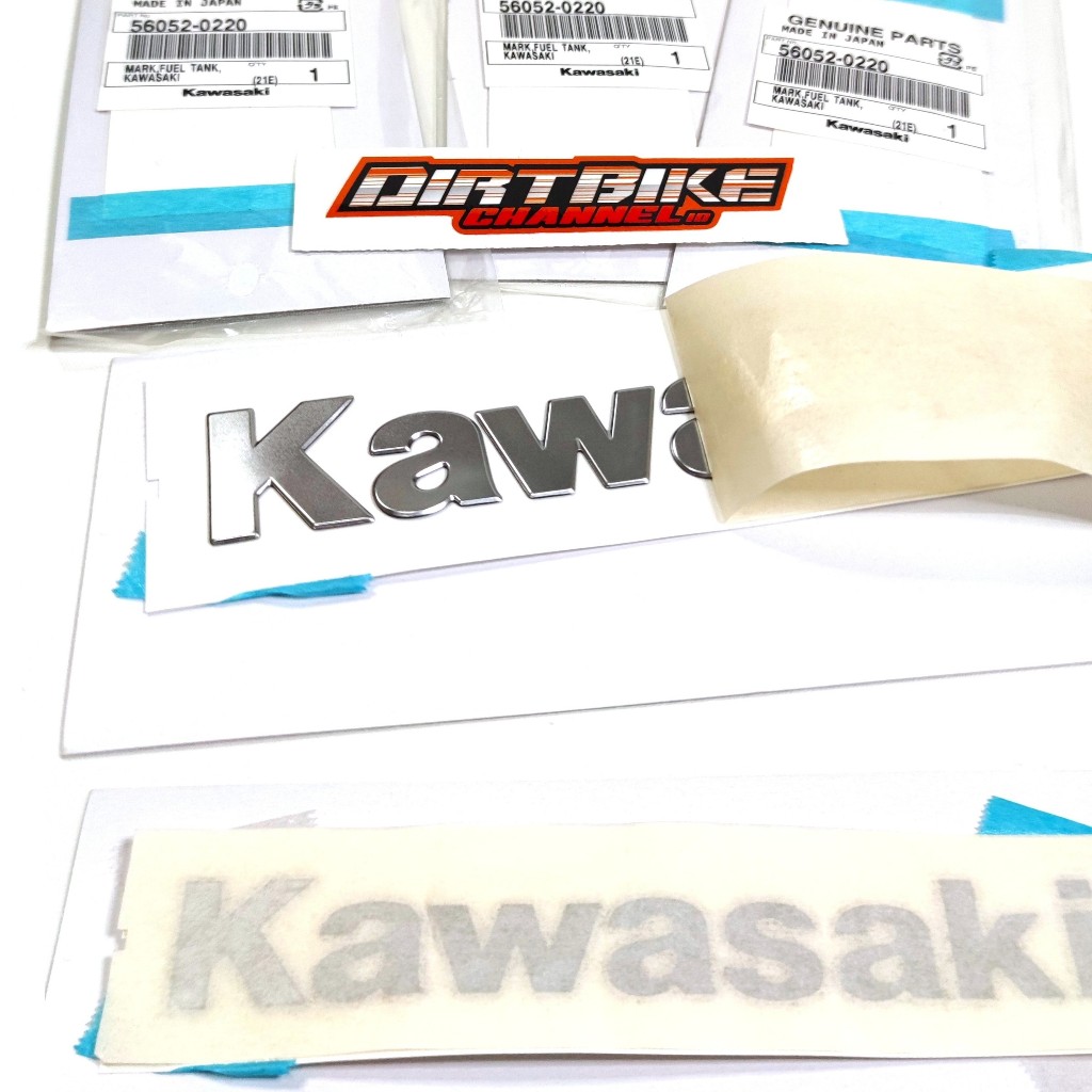 Stiker Timbul Mark Logo KAWASAKI ORIGINAL Tangki NINJA Body Swing Arm KLX W175 DTRACKER VERSYS ER6N