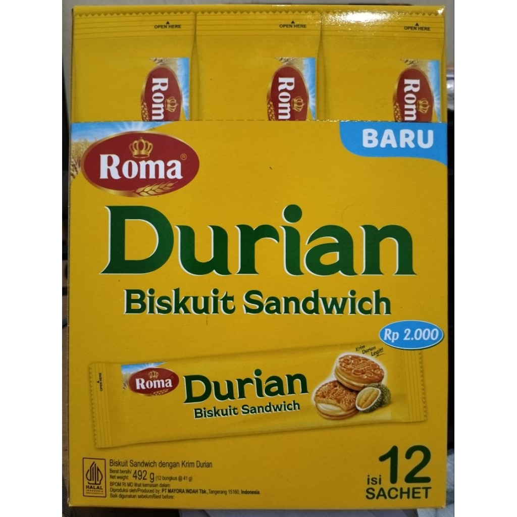Roma Durian Biskuit Sandwichi