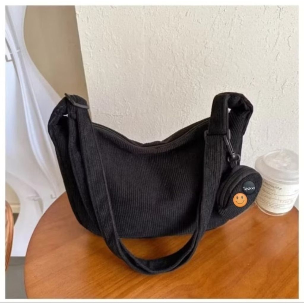 Tapaxco Original - Tas Selempang Corduroy Slingbag Wanita Corduroy Hana Tas Selempang Wanita Pria