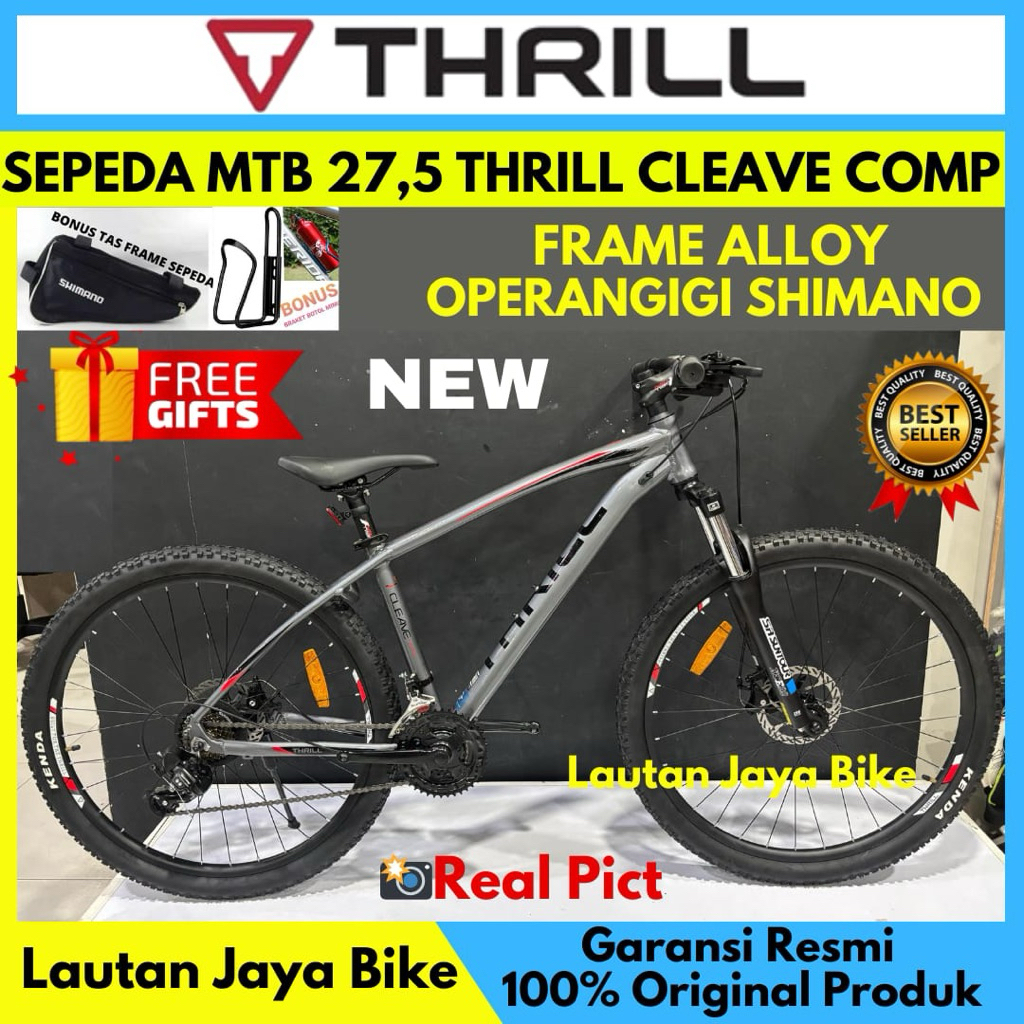 Sepeda Gunung 27,5 Mtb Thrill Cleave Comp Frame Alloy New