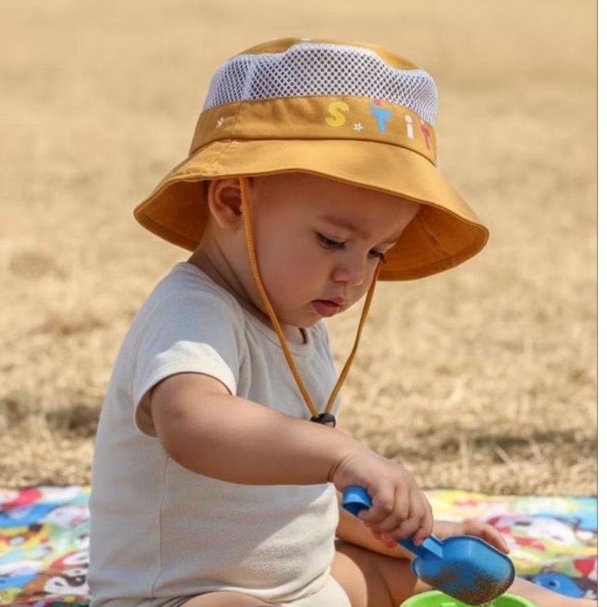 GRACIA Topi Bucket Doraemon 1-5 Tahun TopI Bucket 3D Anak Perempuan / laki laki / Topi Pantai/ Topi 