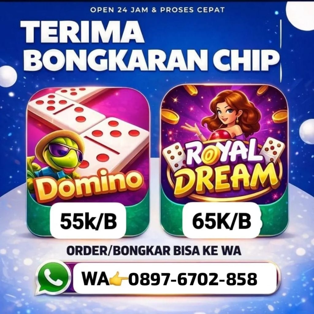 REDY CHIP BONGKAR & ORDER no limit