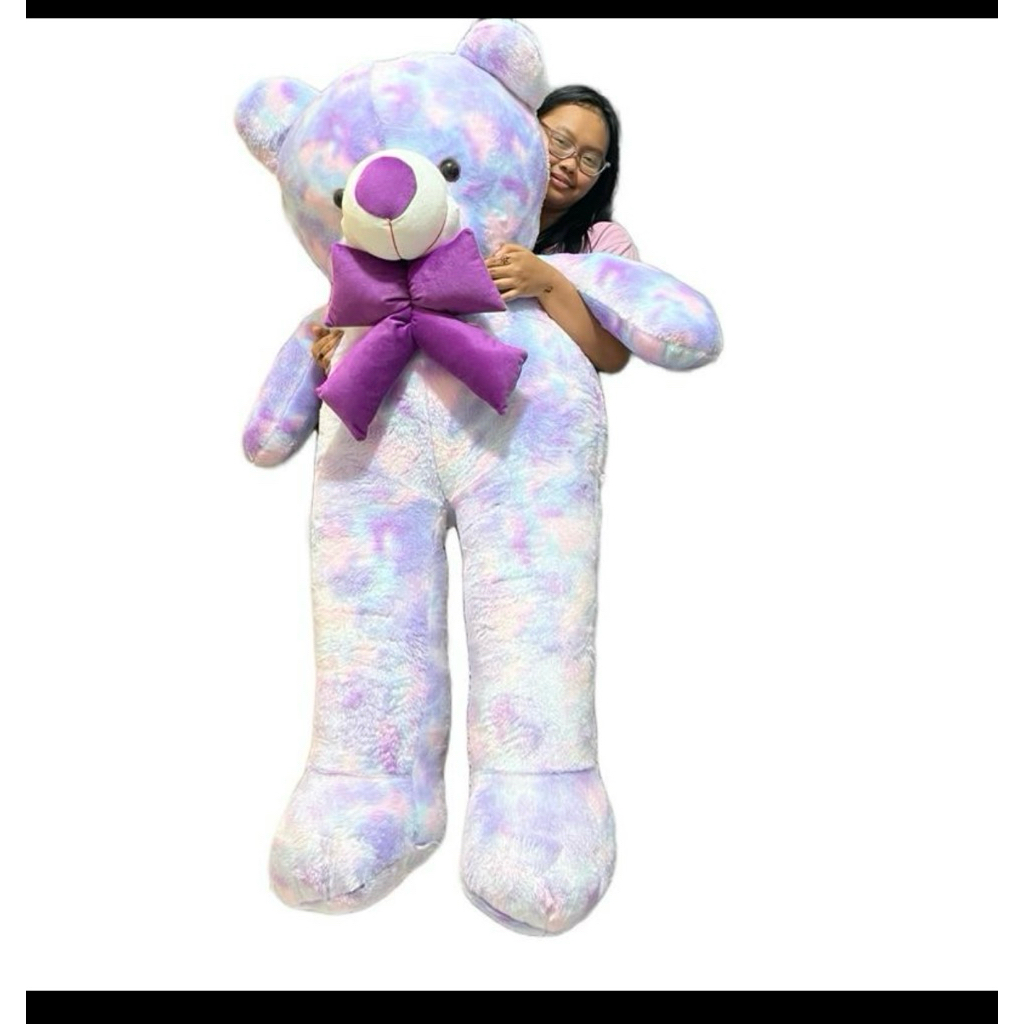 boneka Teddy Bear super jumbo rainbow 1,6 meter
