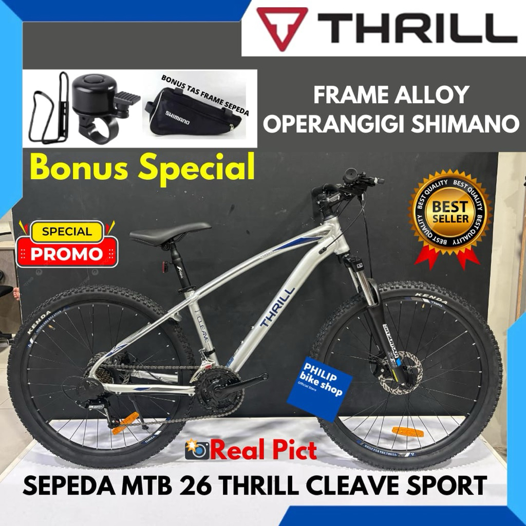 Sepeda Gunung 26 Mtb Thrill Cleave Sport Frame Alloy New