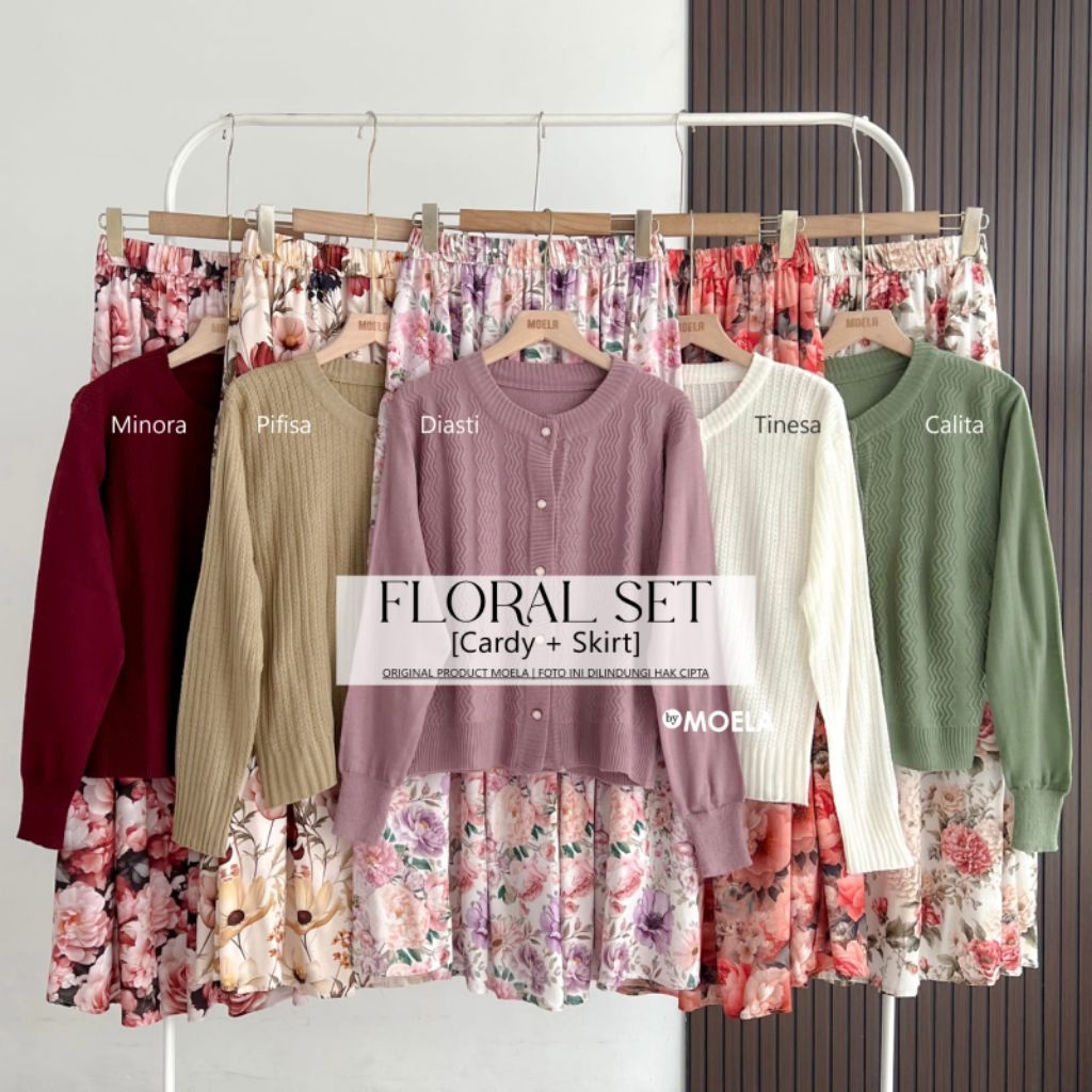 Moela Berlabel Minora Pifisa Diasti Tinesa Calita Set Setelan Jumbo Allsize Premium Knit Uniqlo Orig