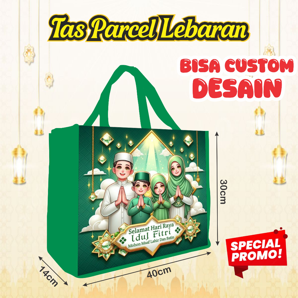Tas Parcel Lebaran Custom/Tas Idul Fitri Custom/Tas Hampers Custom/Goodiebag Lebaran