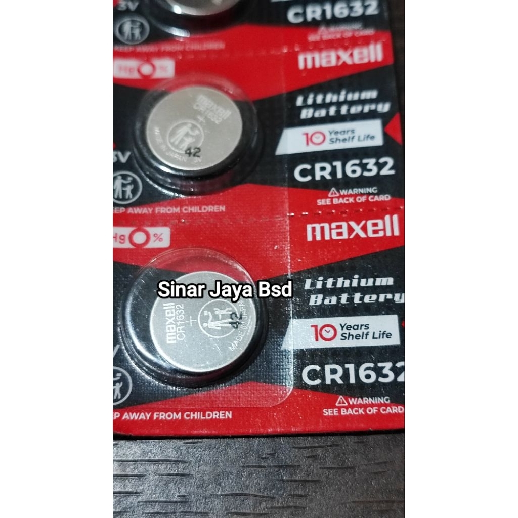 Batere Battery CR1632 Original Maxell Jepang 100% Bukan Maxell Lokal