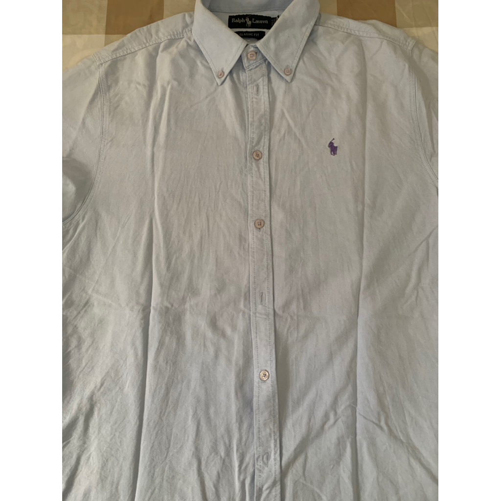 PRELOVED KEMEJA RALPH LAUREN SOFT BIRU