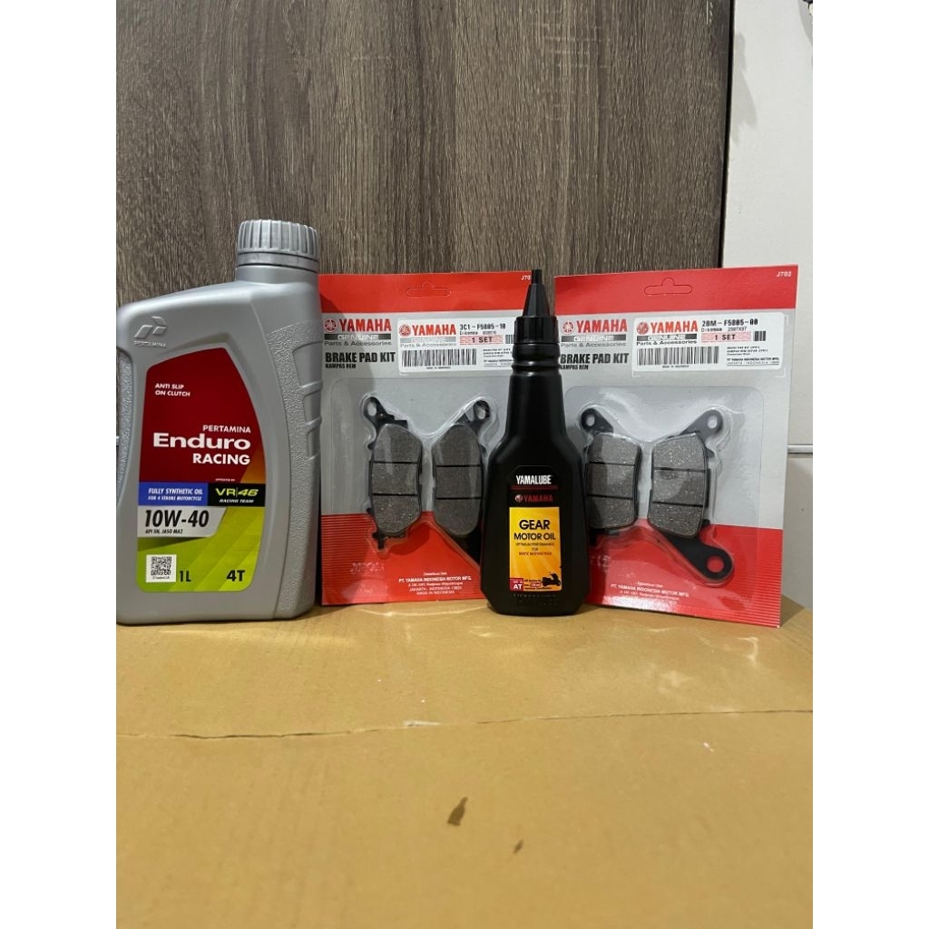 Paket Servis Yamaha Nmax oli Mesin Enduro +oli Gardan +Dispad depan belakang (2BM,3C1)