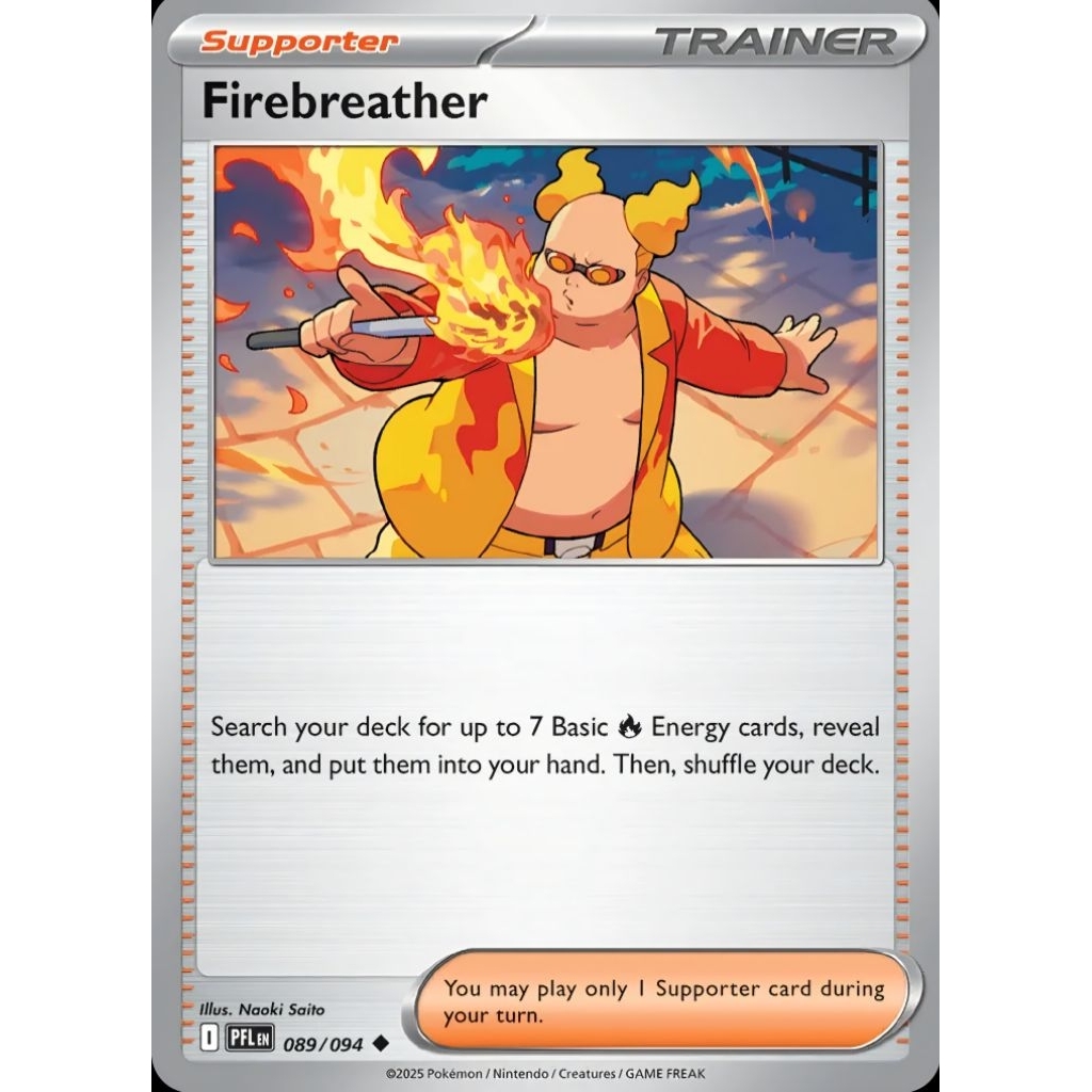 Tcg Pokemon Trainer Supporter Firebreather PFL