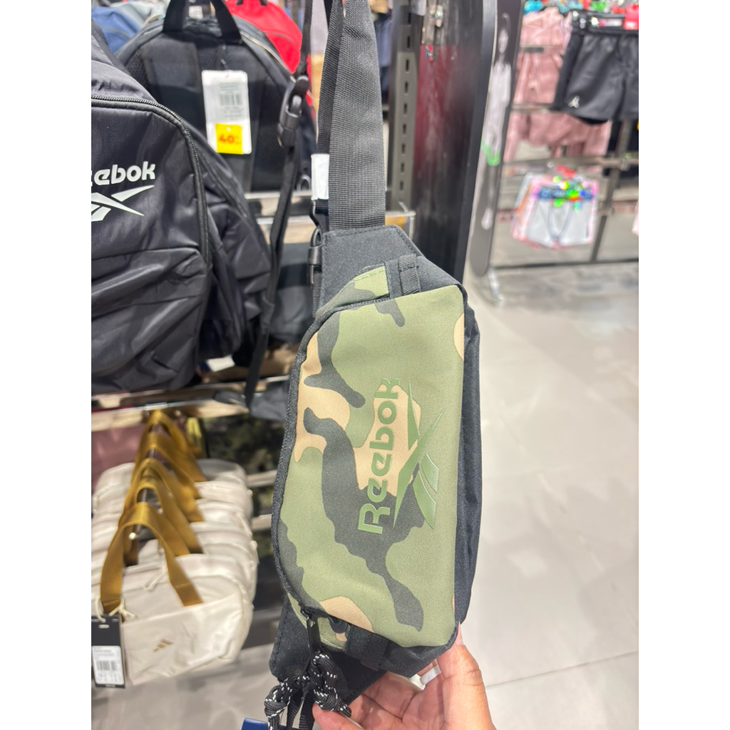 tas selempang waistbag reebok original motif loreng