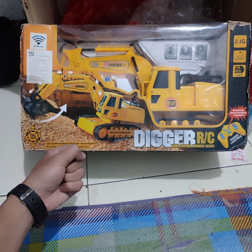 Rc Excavator junk remot tidak konek.