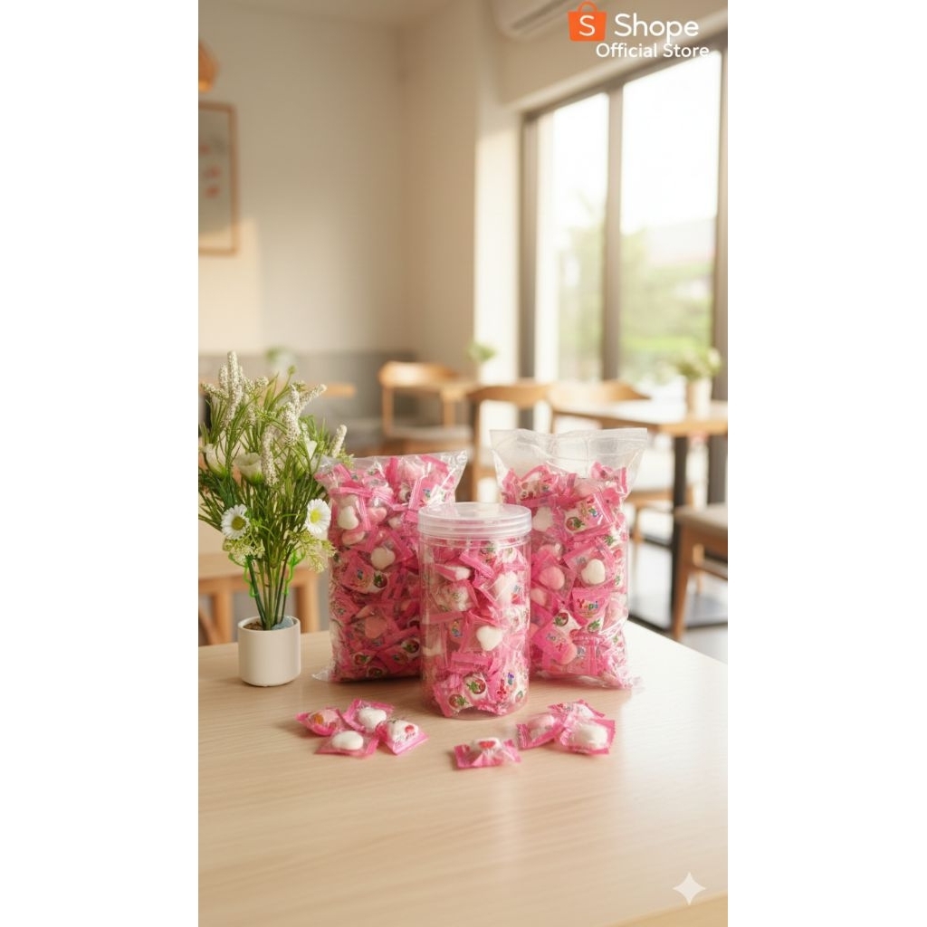 Permen Yupi kiloan/ Permen yupi Strawberry kiss