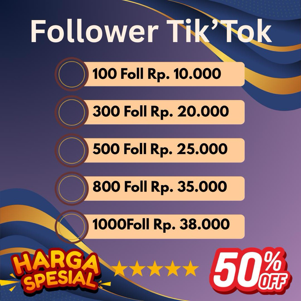 FOLLOWER TIKTOK TERMURAH PERMANENT