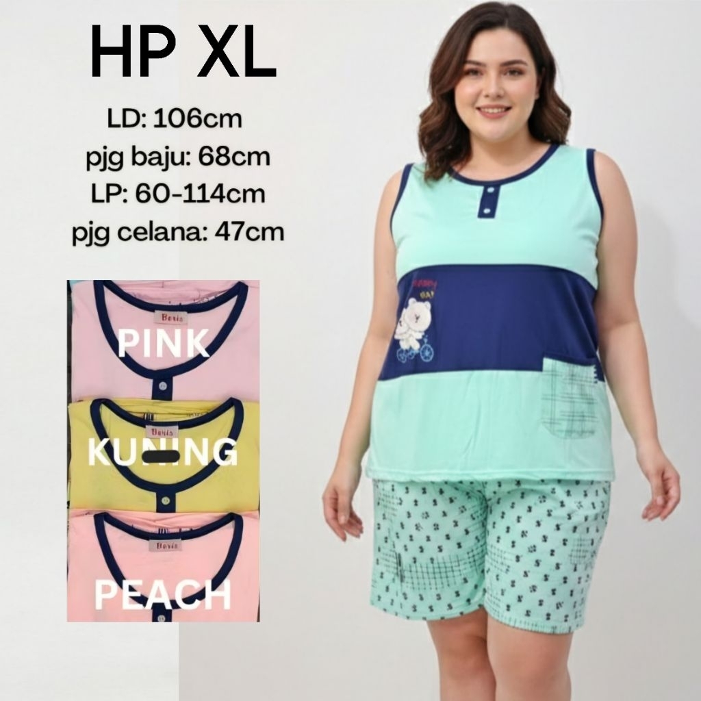 BAJU TIDUR BERIS HP XL baju tidur yukensi bahan kaos (happy bunny)