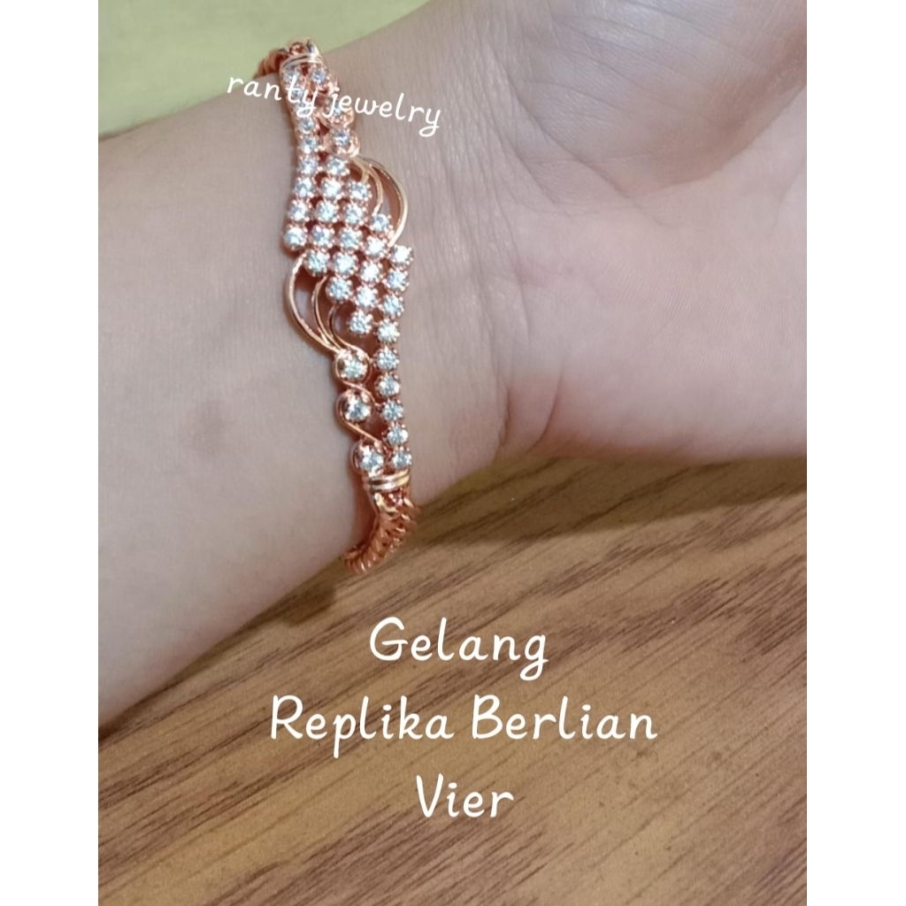 Gelang Replika Berlian Vier Terbaru, Gold, Rose Gold, Silver