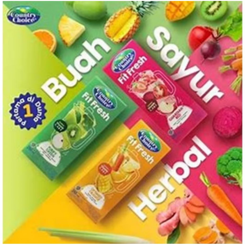 Country Choice Fit & Fresh 250ml - Jus Buah Sayur & Herbal