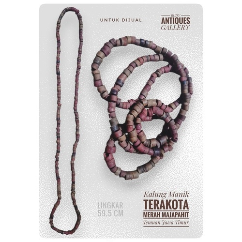 Kalung Manik Terakota Merah Temuan