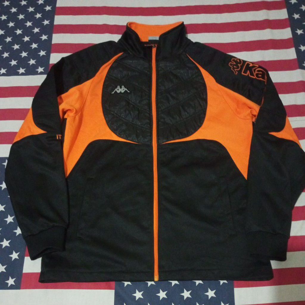 Tracktop jacket kappa bordir dan reflectif logo