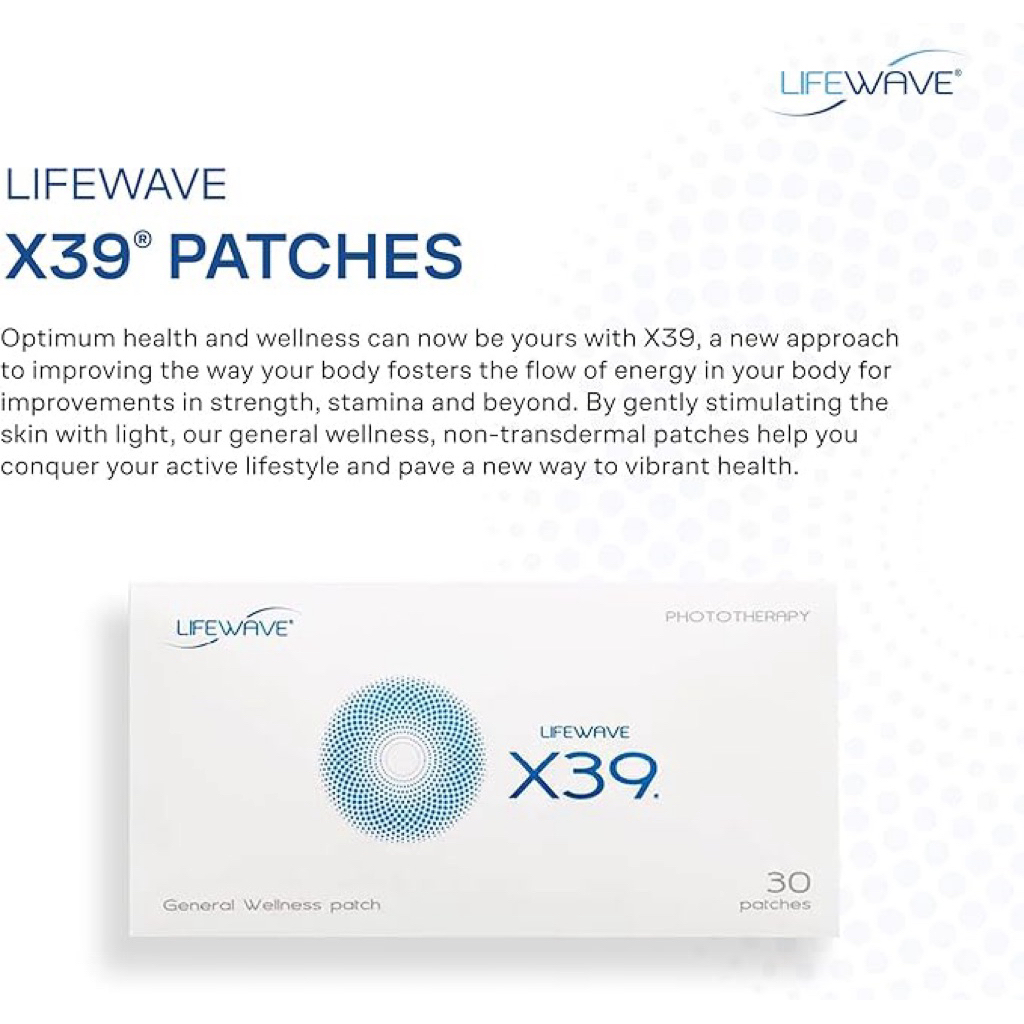 LifeWave X39 Patch – Patch Terapi Inovatif  untuk Energi, Stamina & Performa (30 Patch/Pack)