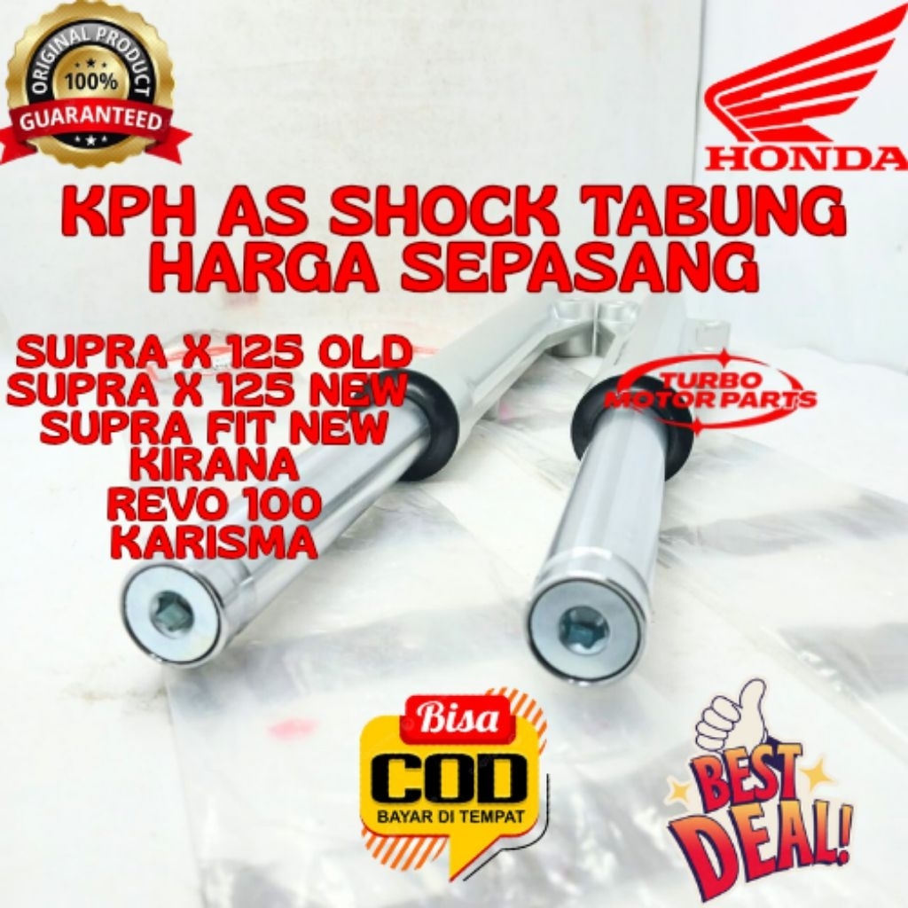 AS SHOCK TABUNG SEPASANG  ORIGINAL HONDA KODE KPH, AS SHOCK TABUNG SUPRA X 125 OLD, AS SHOCK TABUNG 