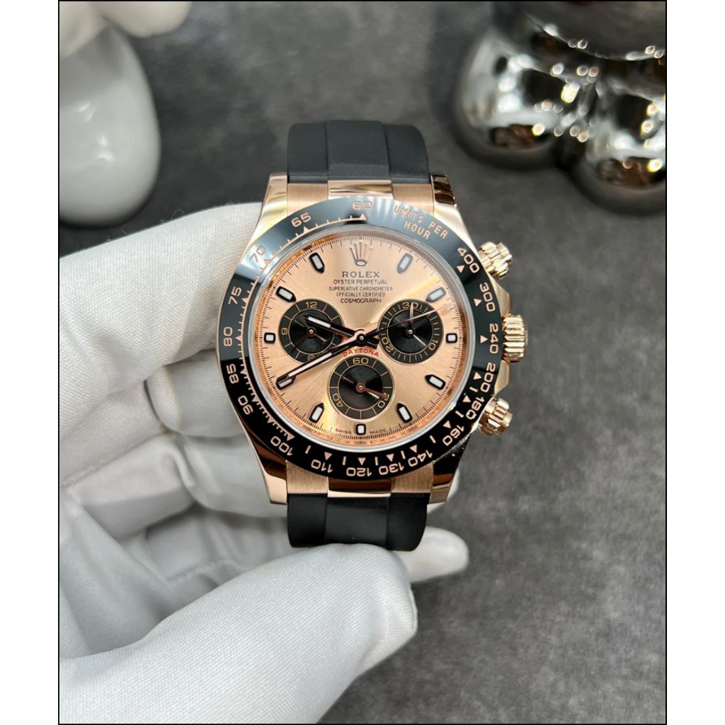JAM TANGAN RLX DAYTON COSMOGRAPH ROSE GOLD DM 40MM