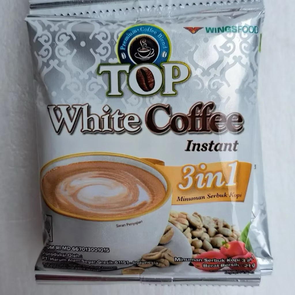 TOP White Coffee | 3 in 1 instant || 1 Renceng isi 10 Sachet